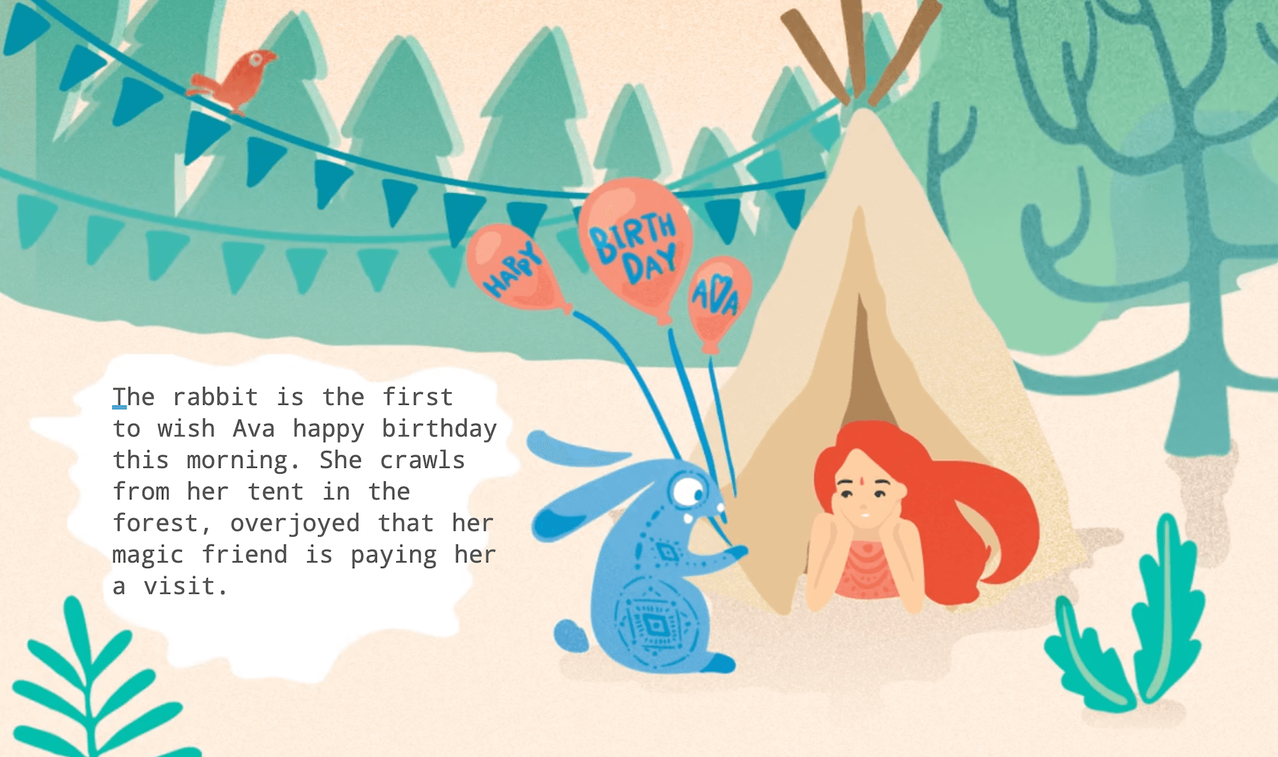 Ava And The Rabbit Animated Story Typing Edclub